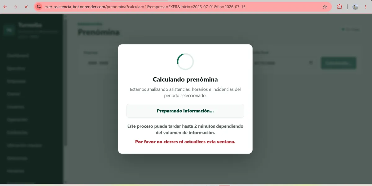 TurnoGo organizando asistencias, horarios e incidencias para prenómina